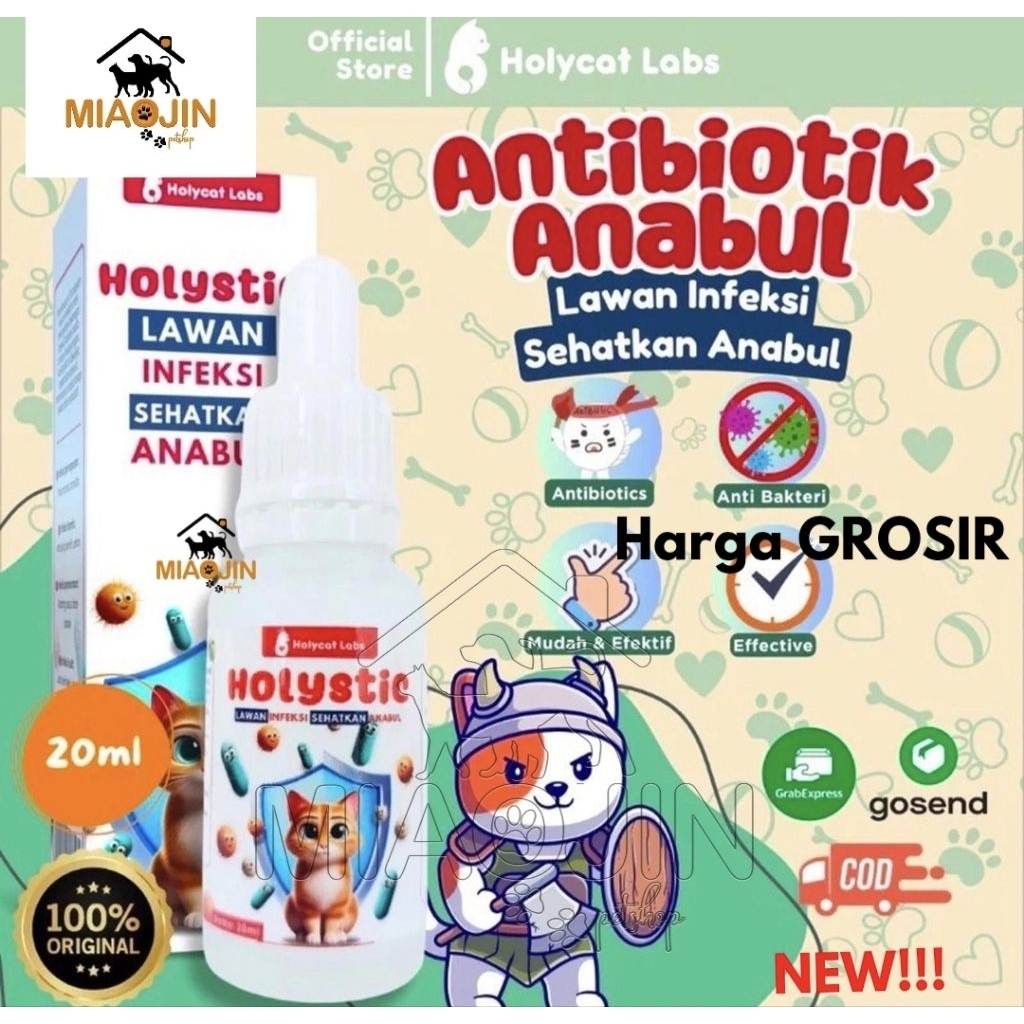 HOLYSTIC Antibiotik Kucing & Anjing - Virus dan Infeksi