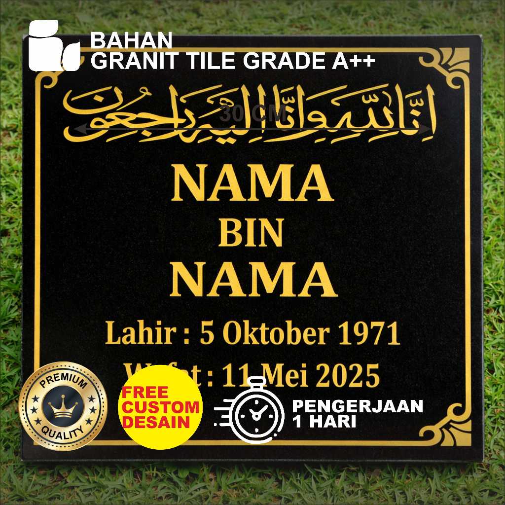 BATU NISAN GRANIT UKURAN 50X50 cm