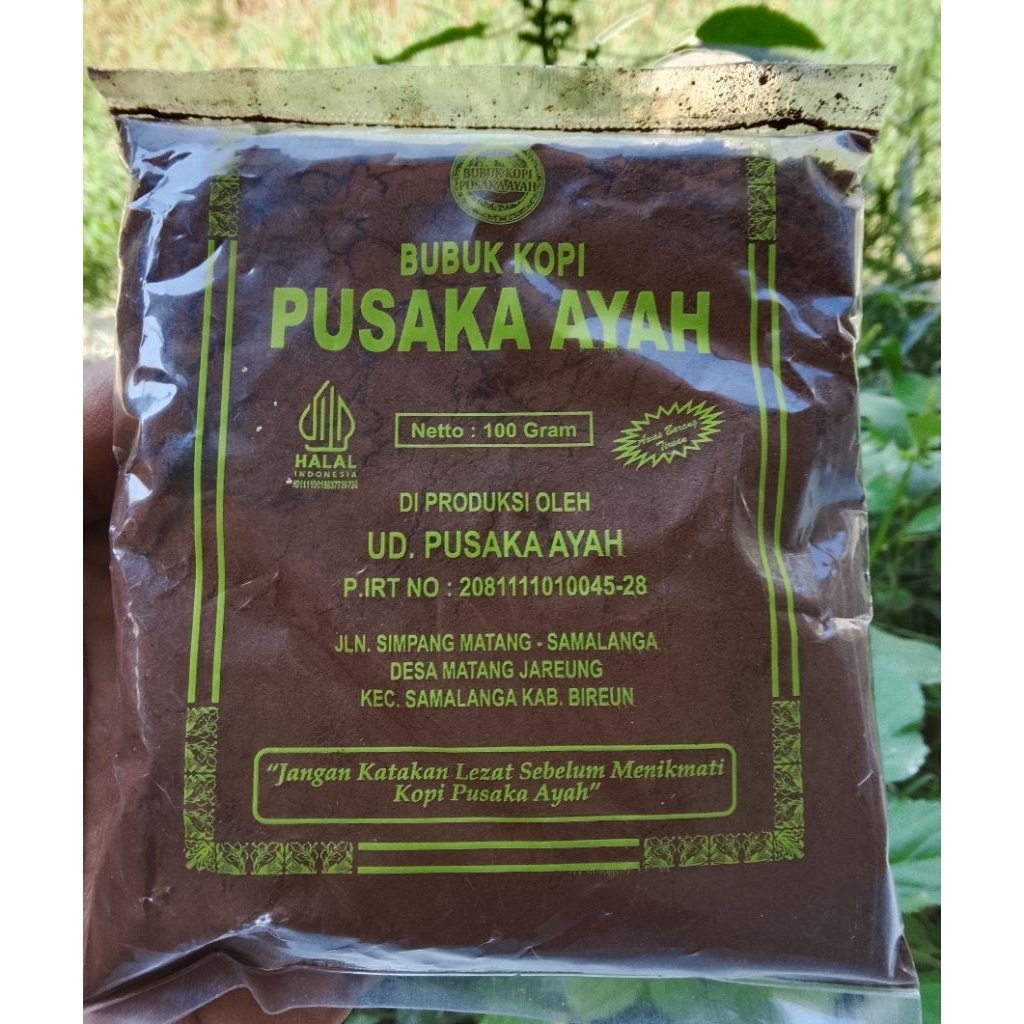 100 Gram Bubuk Kopi Halus Murni Pusaka Aceh