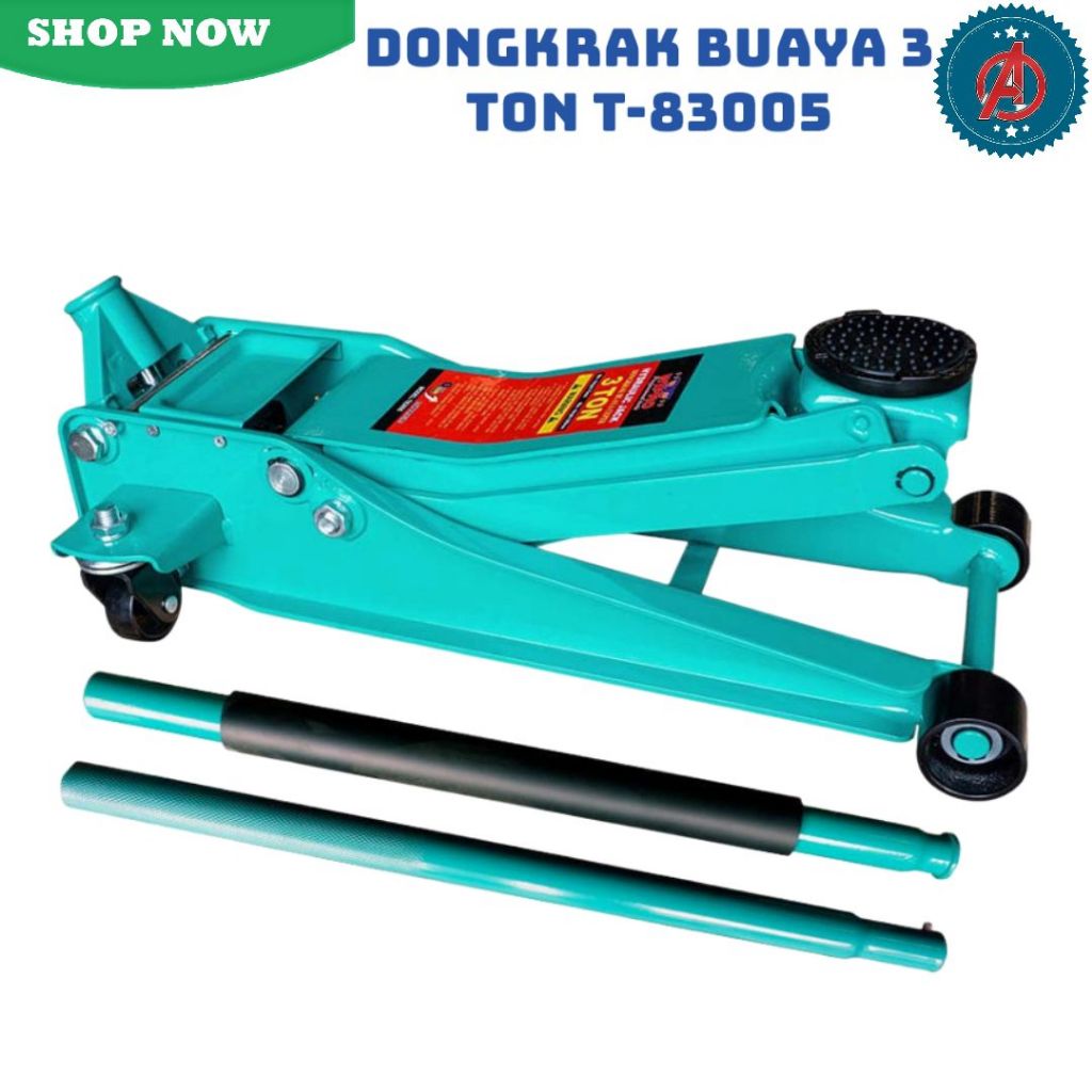 Dongkrak Buaya Ceper Dorong 3 Ton WIPRO T-83005 / Dongkrak Mobil Dorong Low Profile 3Ton WIPRO T 830