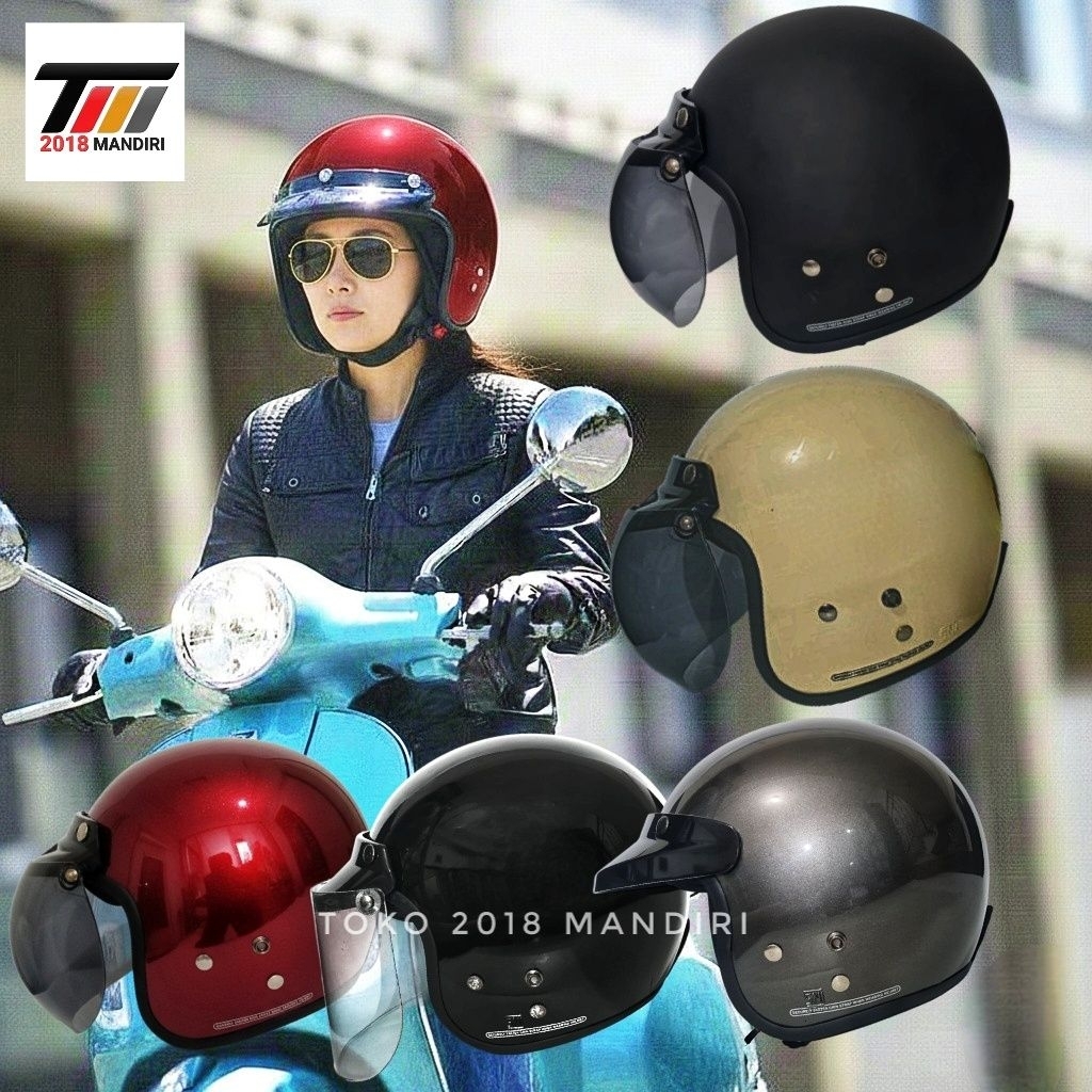 PROMO HELM BOGO CLASSIC DEWASA SNI ASLI HELM BOGO FULL LEHER