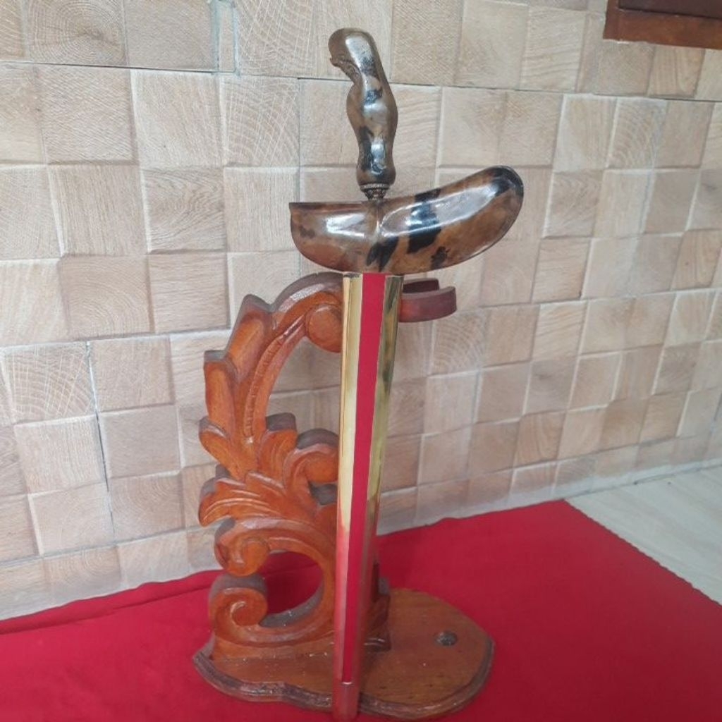 Keris Jalak Tilam Sari Sepuh,Bilah Gligir,Pamor Wahyu Tumurun,Tirto Tumetes