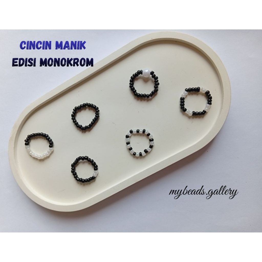 Cincin Manik Edisi Monokrom / Cincin Manik Mutiara Hitam Putih