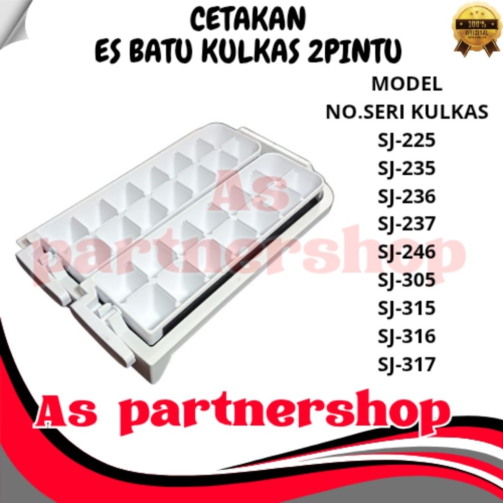 ice maker cetakan es batu kulkas sharp 2pintu original