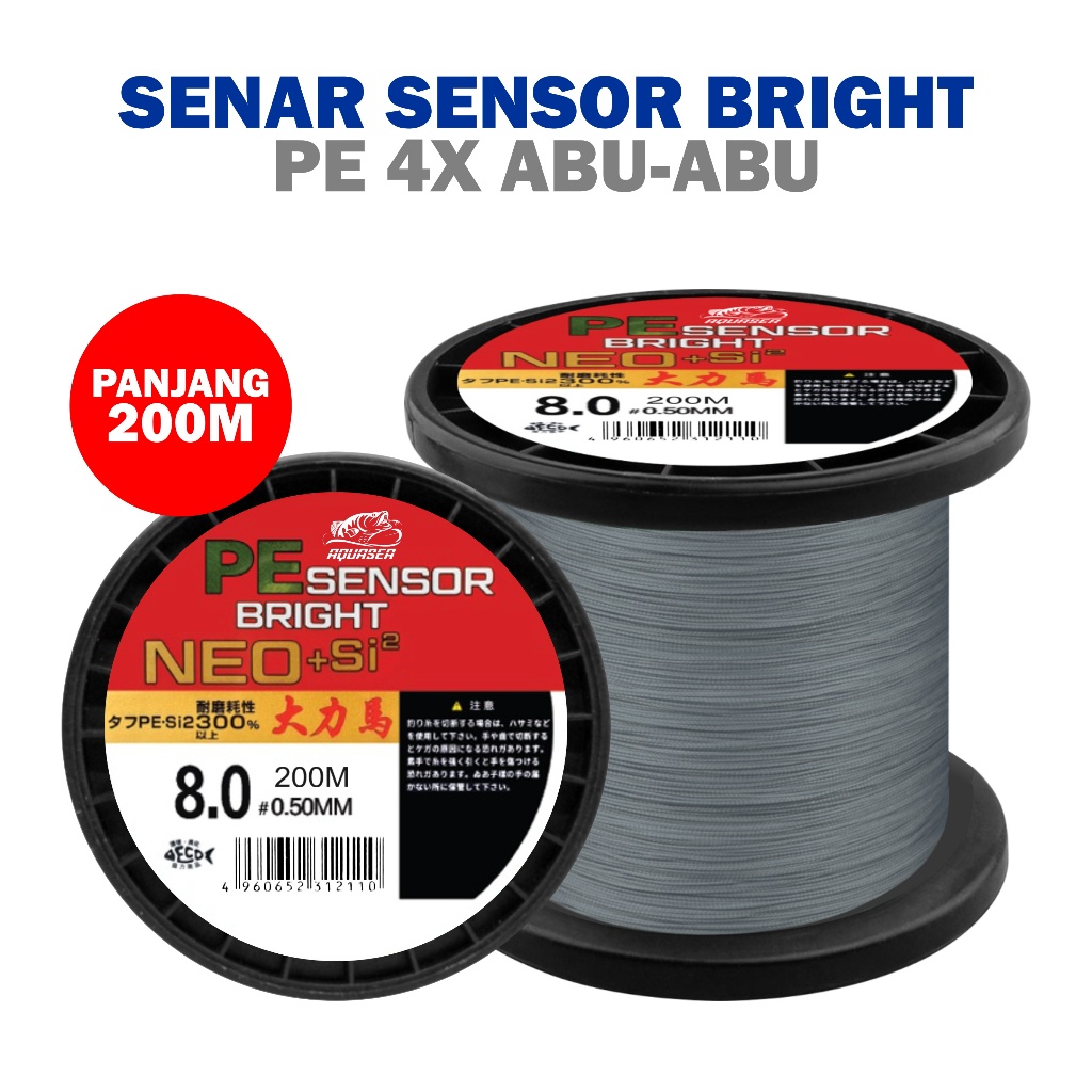 Zona Pancing - Tali Pancing Sensor Bright 200m Pancing PE  NEO+si2 Jepang  Pancing Kuat & Tahan Baha