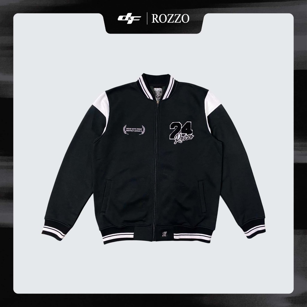 d&f X ROZZO Jaket Cyron Pria SAFE GUARD - Hitam