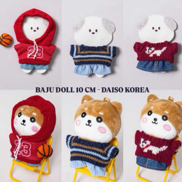 DAISO KOREA BAJU DOLL 10 CM BAJU SET DOLL DOLL 10cm BAJU SET DOLL DOLL CLOTHES 10 cm