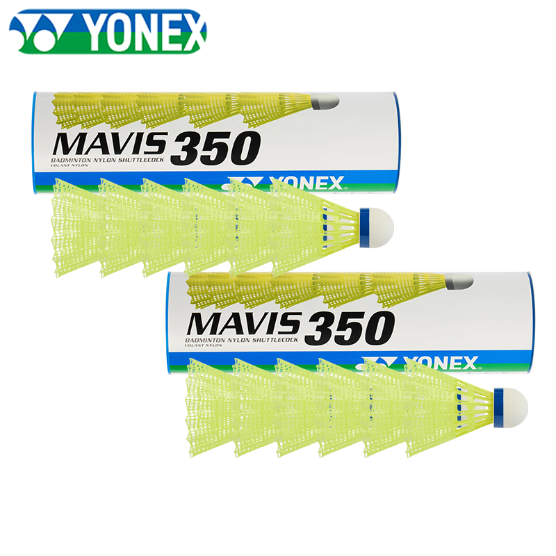 Mavis 350 Nylon Shuttlecock 2 tube/ 12 pcs High Durability Training Birdies Excellent for Beginners