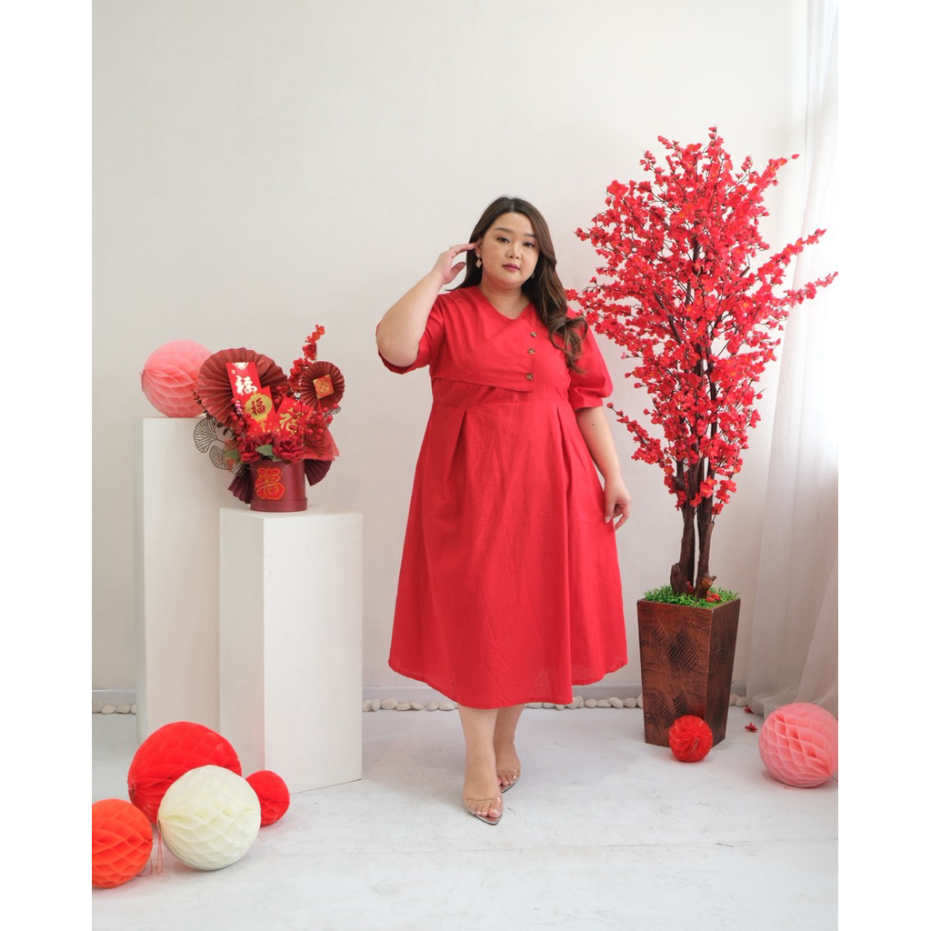 GRACE.BIGSIZE - SAHRA BIGSIZE DRESS JUMBO KEKINIAN WANITA