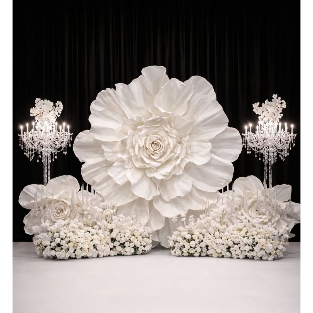 Bunga Backdrop Jumbo Hias Dekorasi / Wedding Organzier