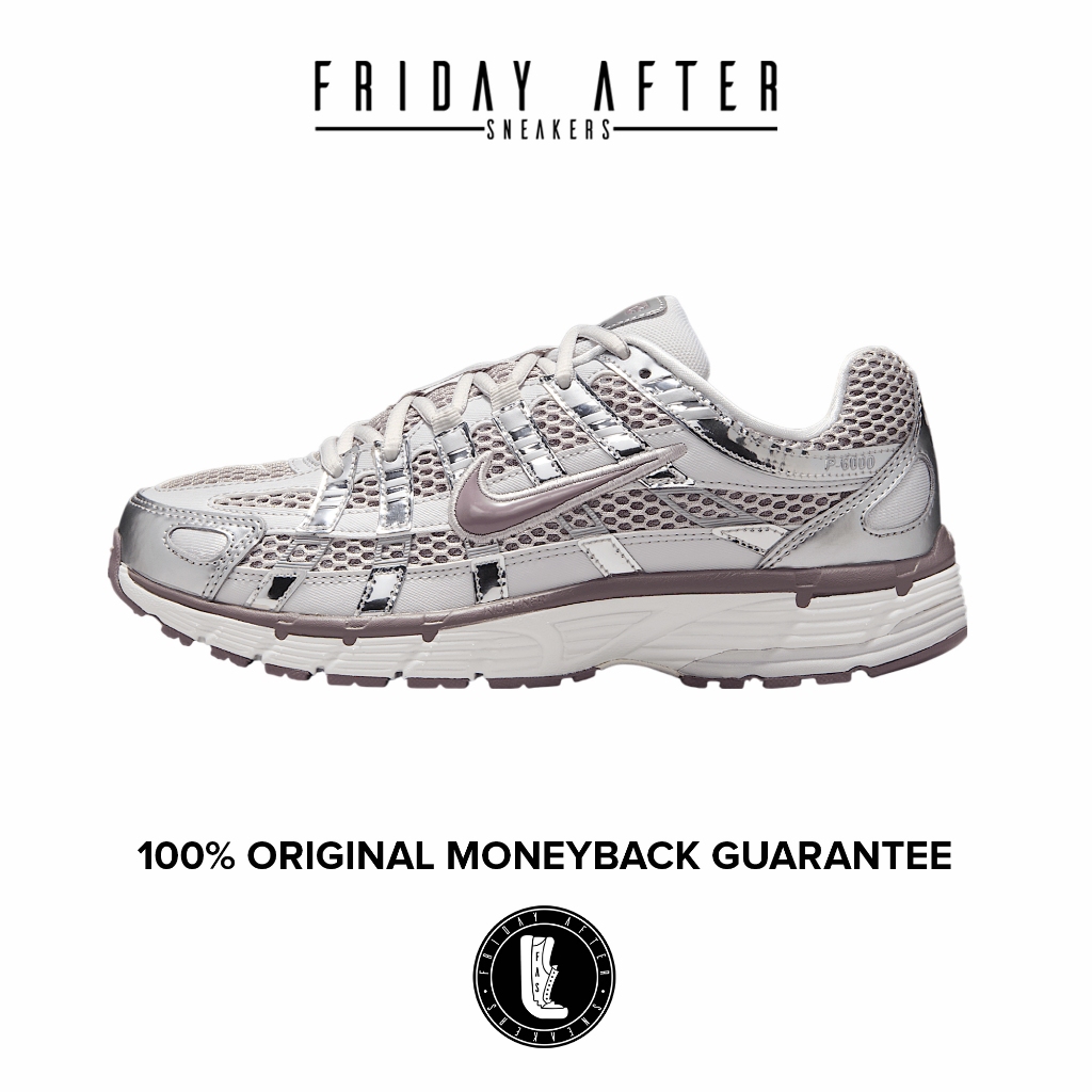 Sepatu Sneakers Wanita Nike P-6000 Platinum Violet Vast Grey Womens Original Resmi