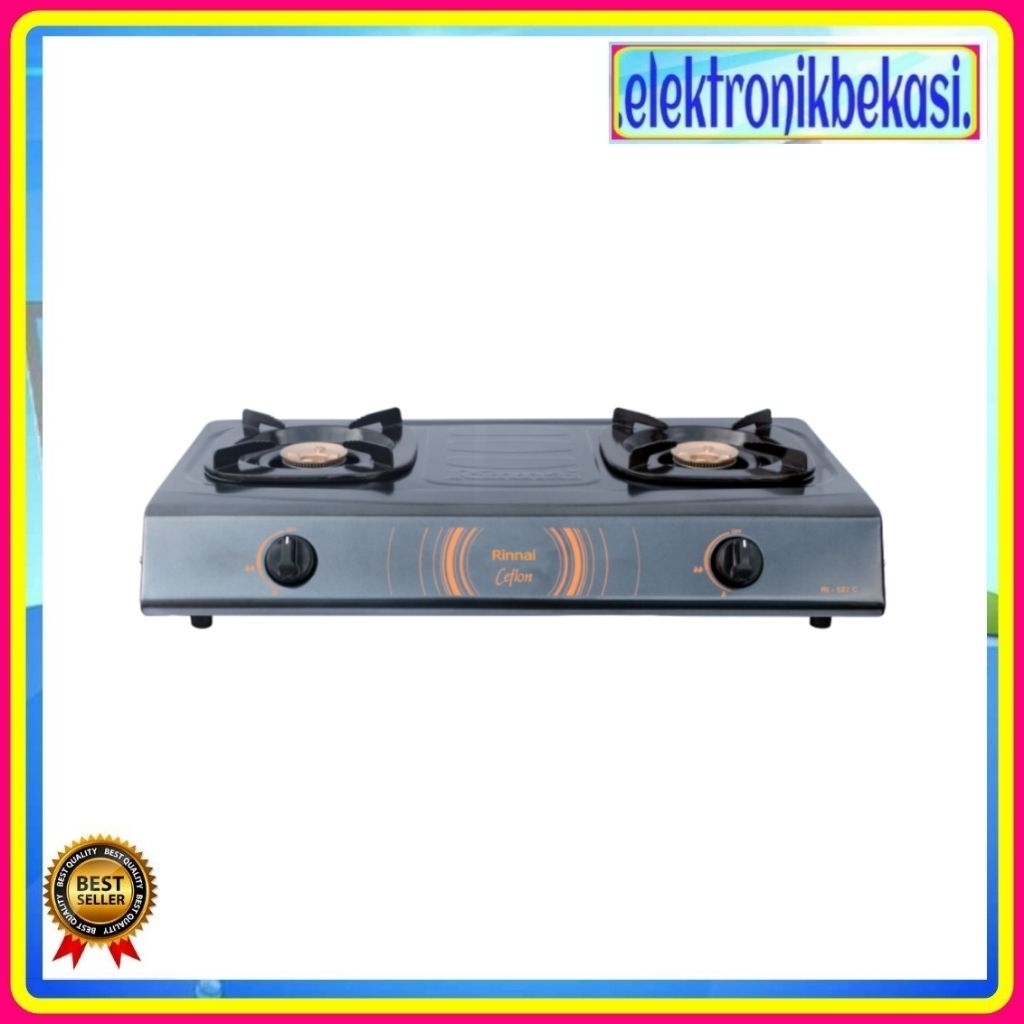KOMPOR GAS RINNAI RI 522 C / KOMPOR GAS RINNAI 2 TUNGKU CEPLON 522C / RINNAI RI-522C 2 TUNGKU