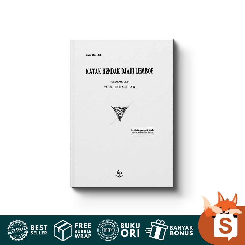 Buku Katak Hendak Djadi Lemboe (HC) - BALAI PUSTAKA [Fiksi]