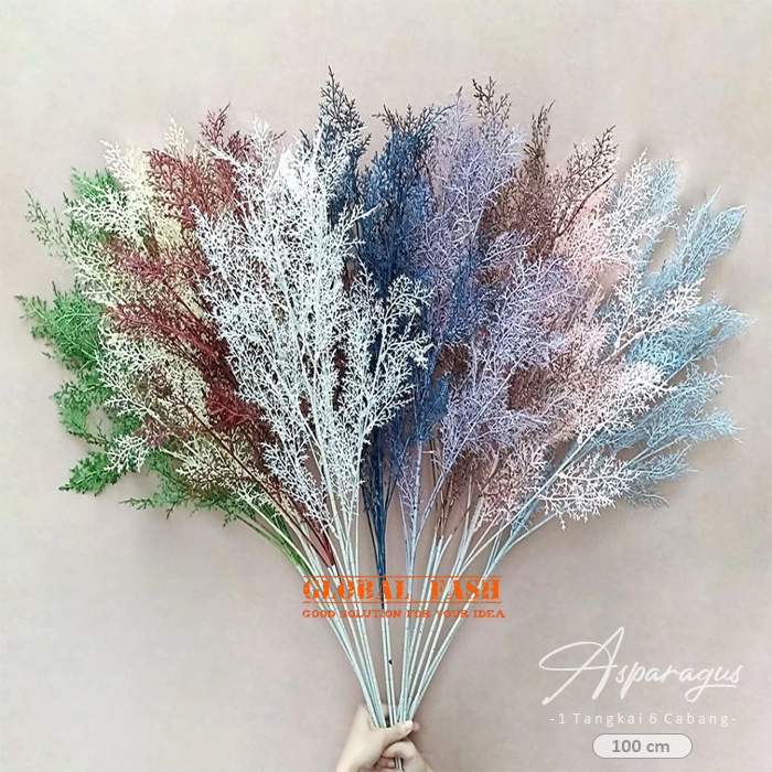 Bunga Artificial Asparagus Cemara / Artificial Leaf Misty Pine / Bunga Caspea Asparagus Pohon Cemara