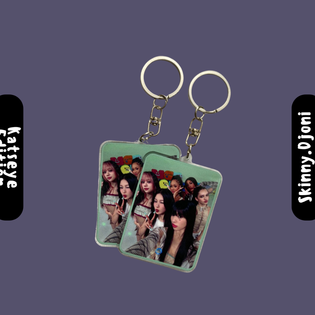 Gantungan Kunci Akrilik KATSEYE - KATSEYE Keychain - 5cm - Print Timbul - KATSEYE