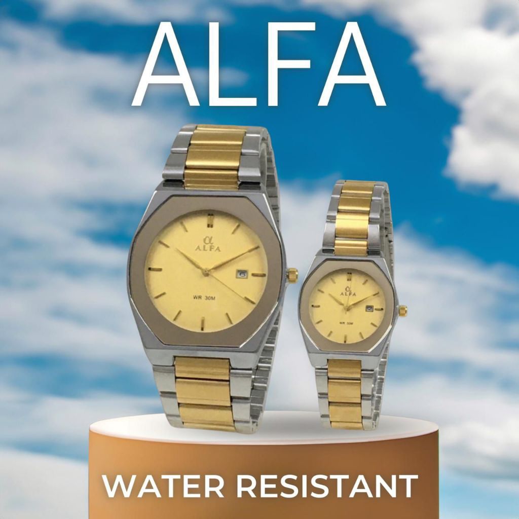 ALFA JAM TANGAN COUPLE TAHAN AIR 88806 ORIGINAL