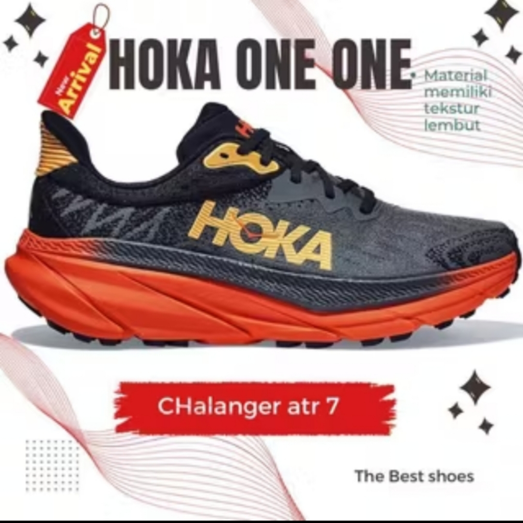 DISKON BESARSepatu Running Hoka Challenger ATR 7 sepatu pria wanita Terbaru / sepatu Running Hoka / 