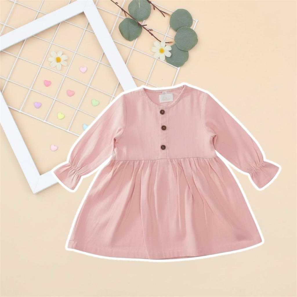 Lemina Tunik Anak Perempuan – Katun Rayon Twill Premium | Baju Tunik Anak Lembut Adem Nyaman | Size 