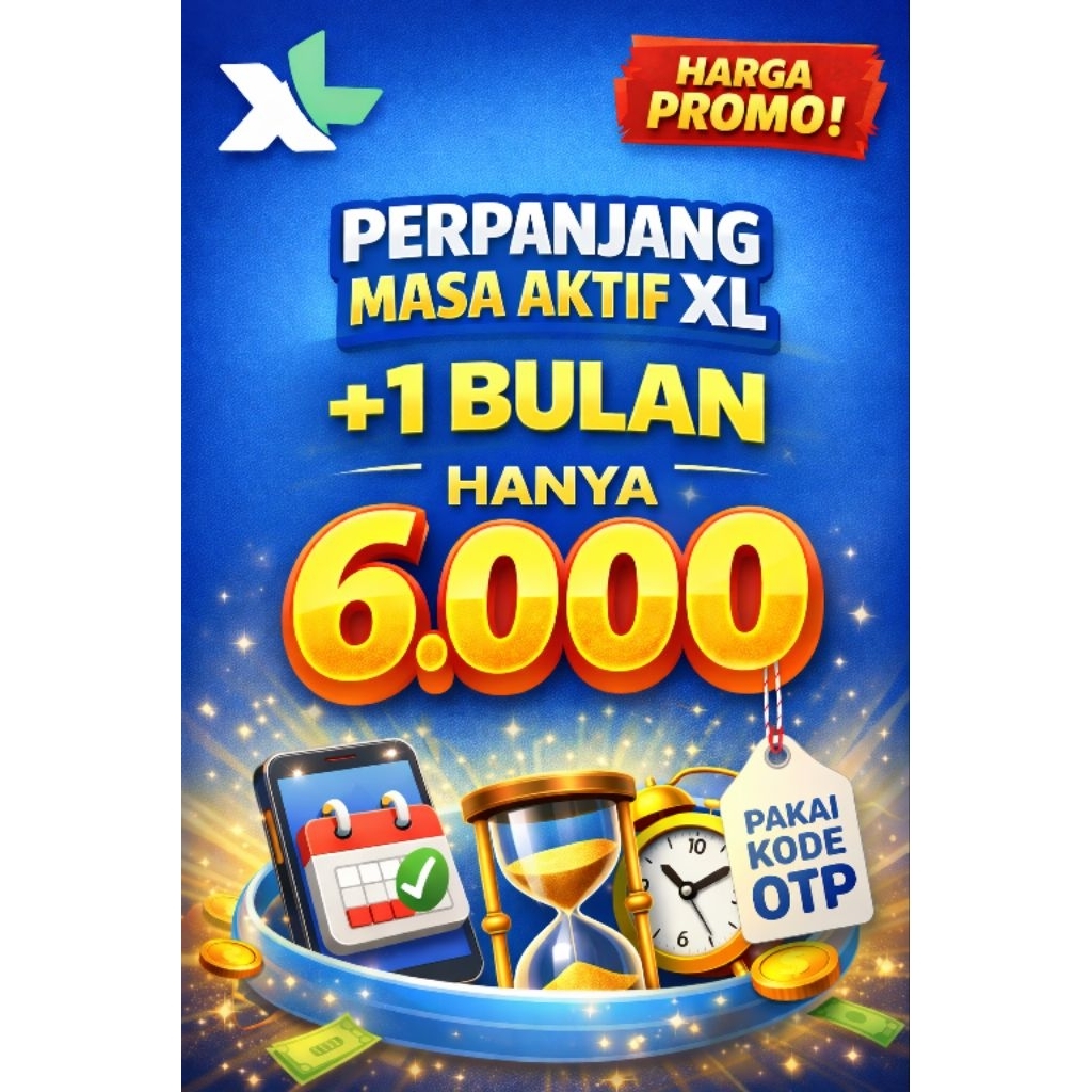PROMO Perpanjang Masa Aktif XL 1 Bulan