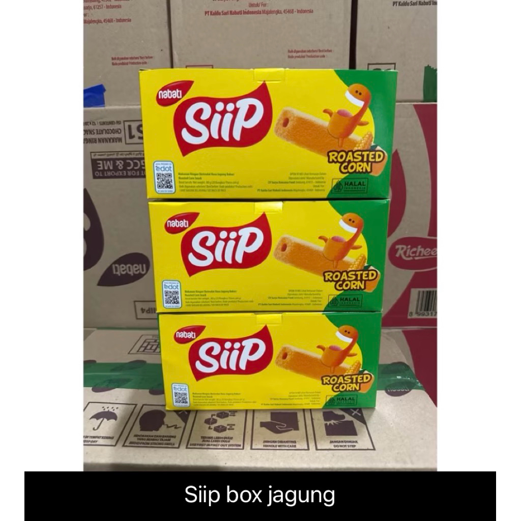 ( Rasa Jagung ) Nabati Siip 1 Dus Karton Isi 12 Box Coklat Jagung Keju