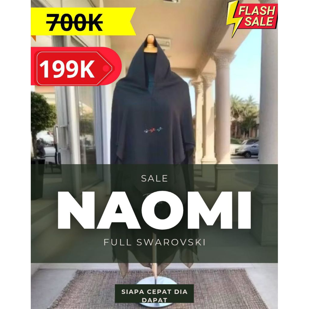 Khimar Syari Naomi like Sisesa Clothing Sumayya by Sjsesa Hijab Halus