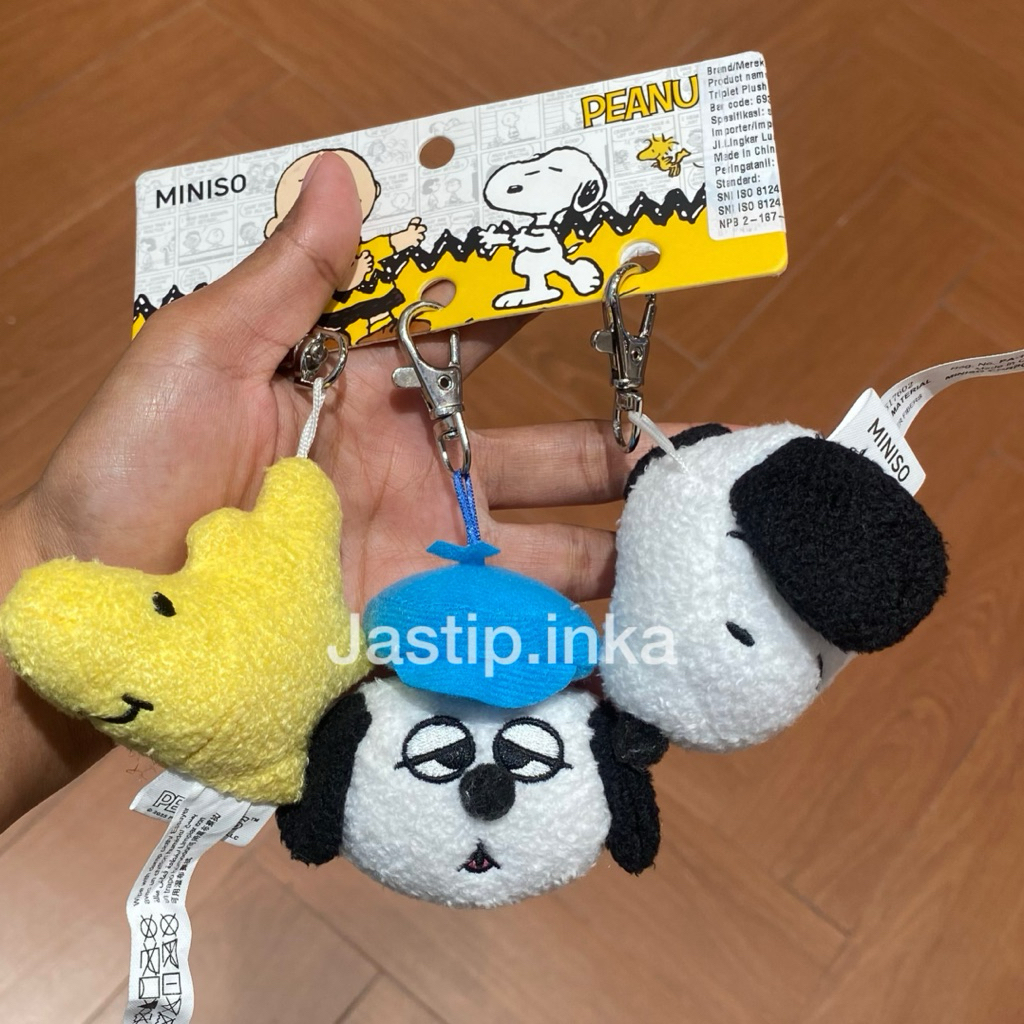 Miniso x Peanuts Snoopy - Keychain plushie get 3 snoopy miniso