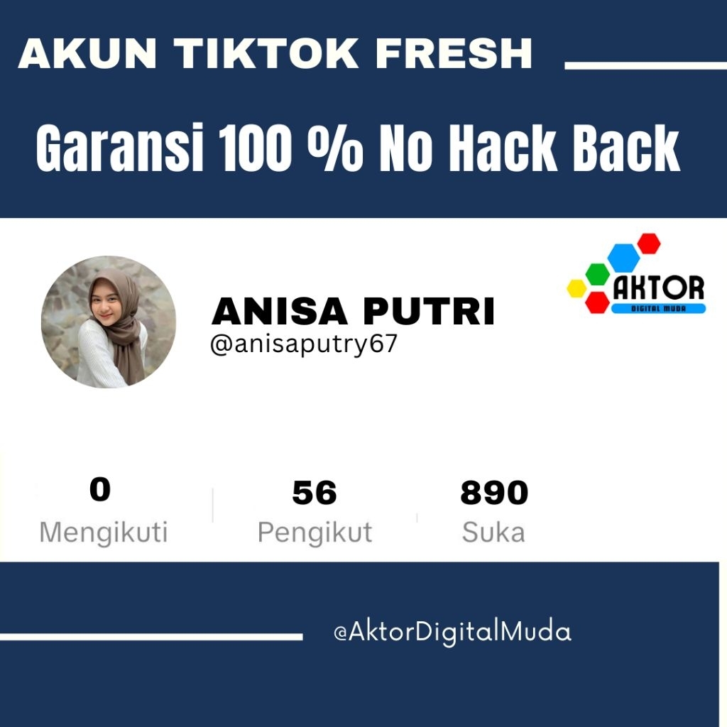Akun Tiktok Fresh Bergaransi 100% No Hack Back | Foll 1-100
