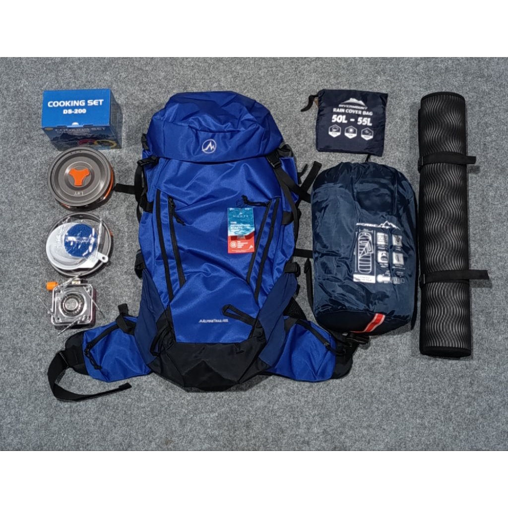 paket Tas mendaki gunung termurah komplit paketan outdoor alat gunung