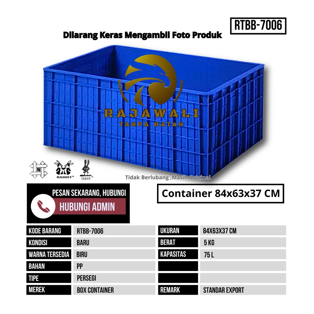 Box Container Rabbit Ukuran 84x63x37 cm RTBB7006