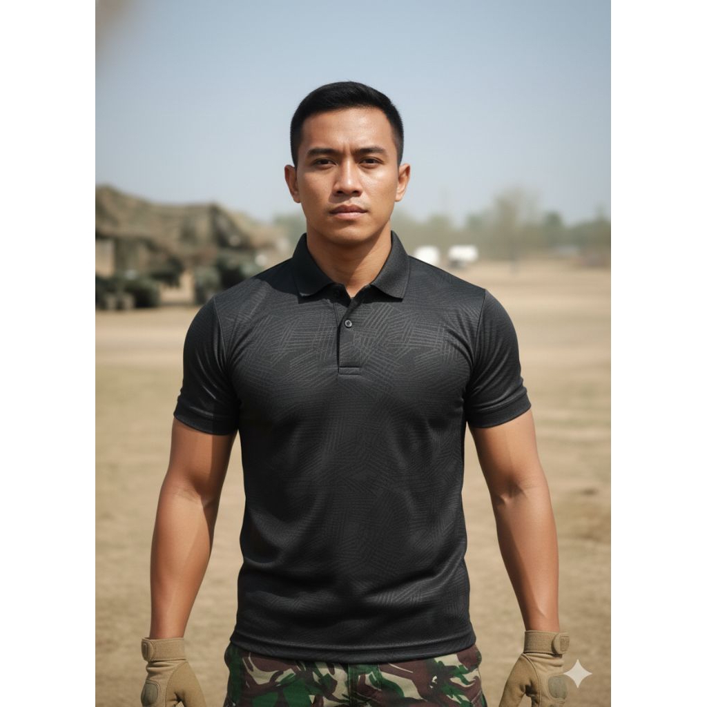 kaos polo bahan Dryfit embos , kaos berkerah motif embos bergaris /Jersey embos polos tanpa gambar