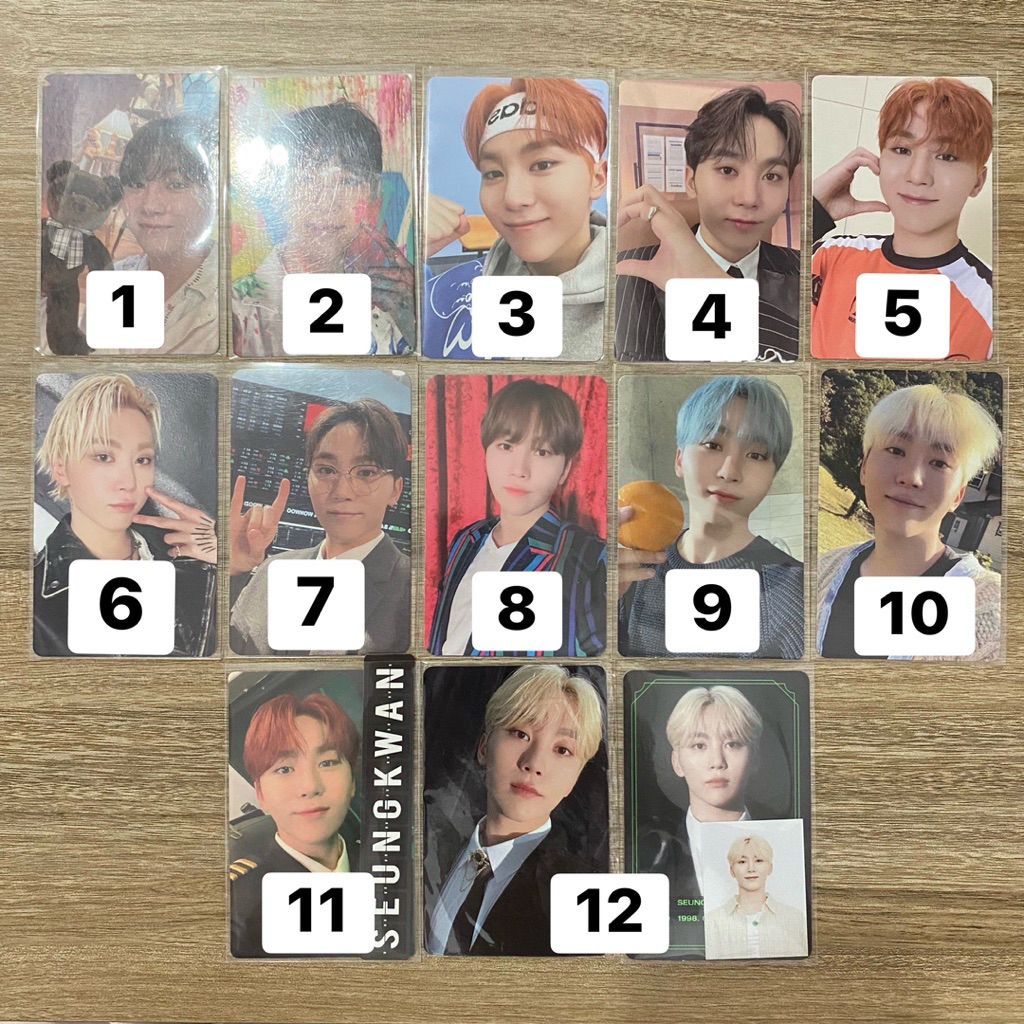 [REPRICE] SEVENTEEN SEUNGKWAN PHOTOCARD OFFICIAL svt pc scoups choi seungcheol kkuma cimumu cheol it
