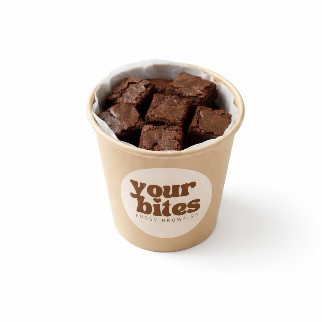 Fudgy brownies panggang bucket 12oz original nyoklat legit