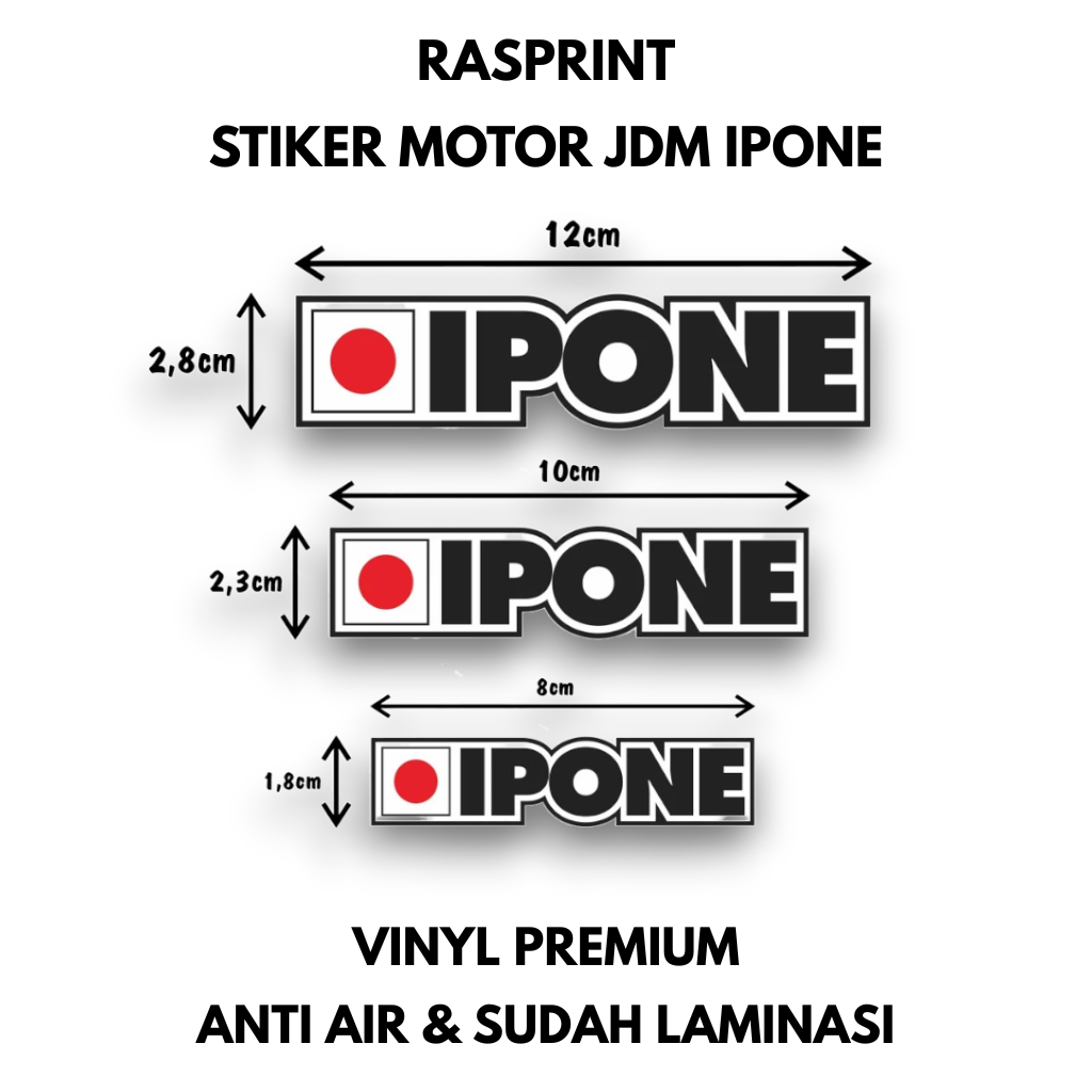 Stiker IPONE / Stiker Oli Motor / Cutting Stiker / Stiker Custom / Stiker IPONE Japan / Jepang