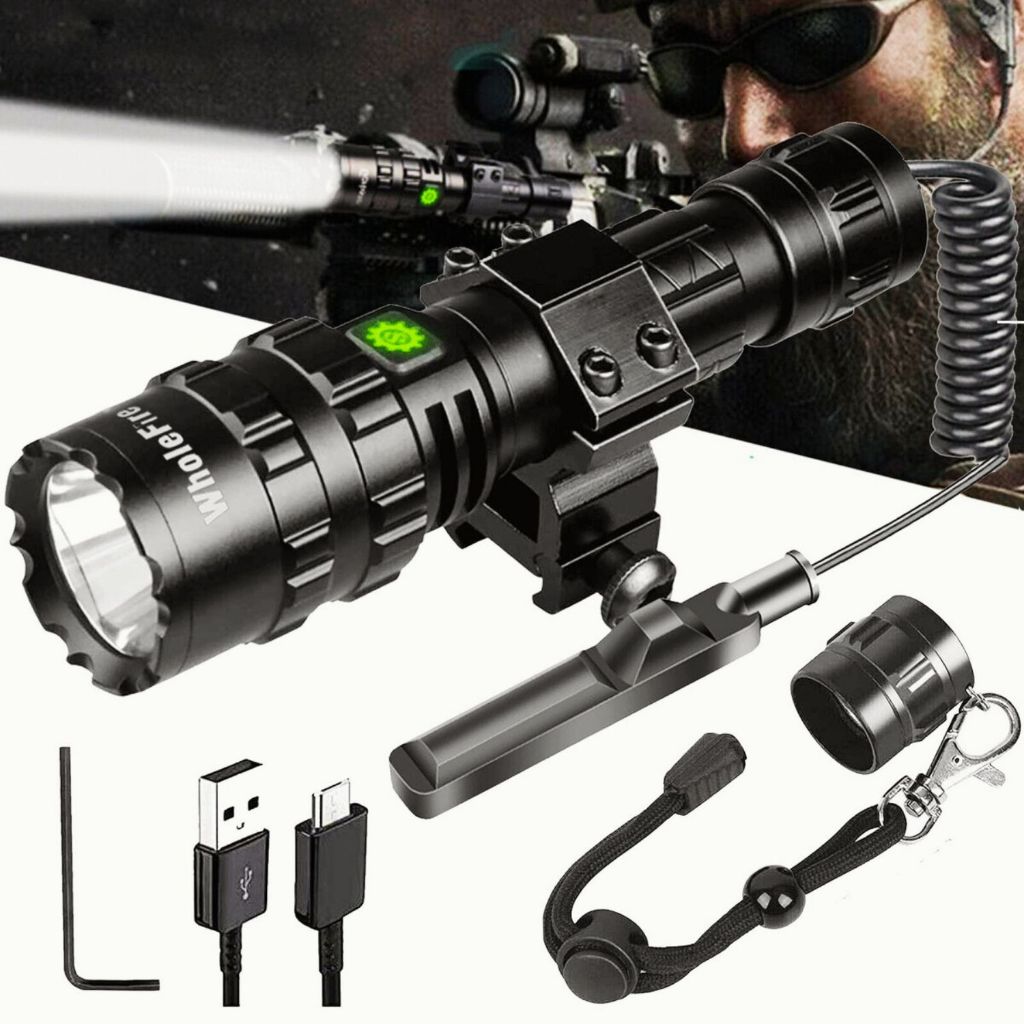 FUNANA Senter LED Senapan Angin Super Terang Anti Air Airsoft Rifle L2 with Mount dan Baterai