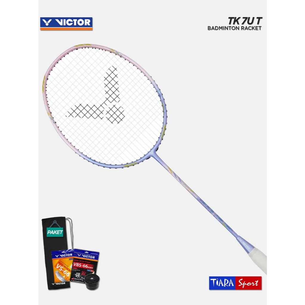 Raket VICTOR TK 7U T - Violet Pink - 7U G6 Badminton Racket Thruster K