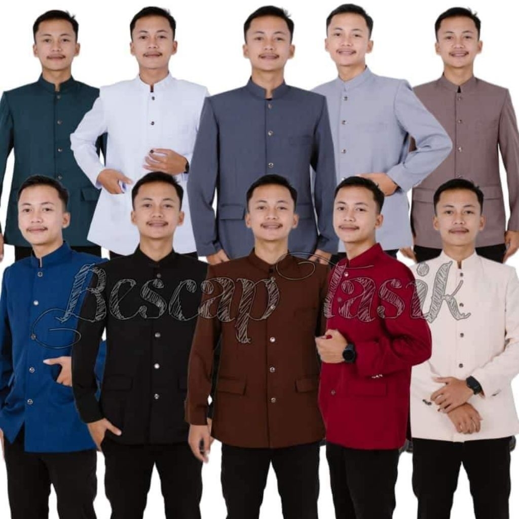 Jas Koko Jasko pria Dewasa Busana muslim pria varian warna abu hitam putih coklat nevy abu muda maru