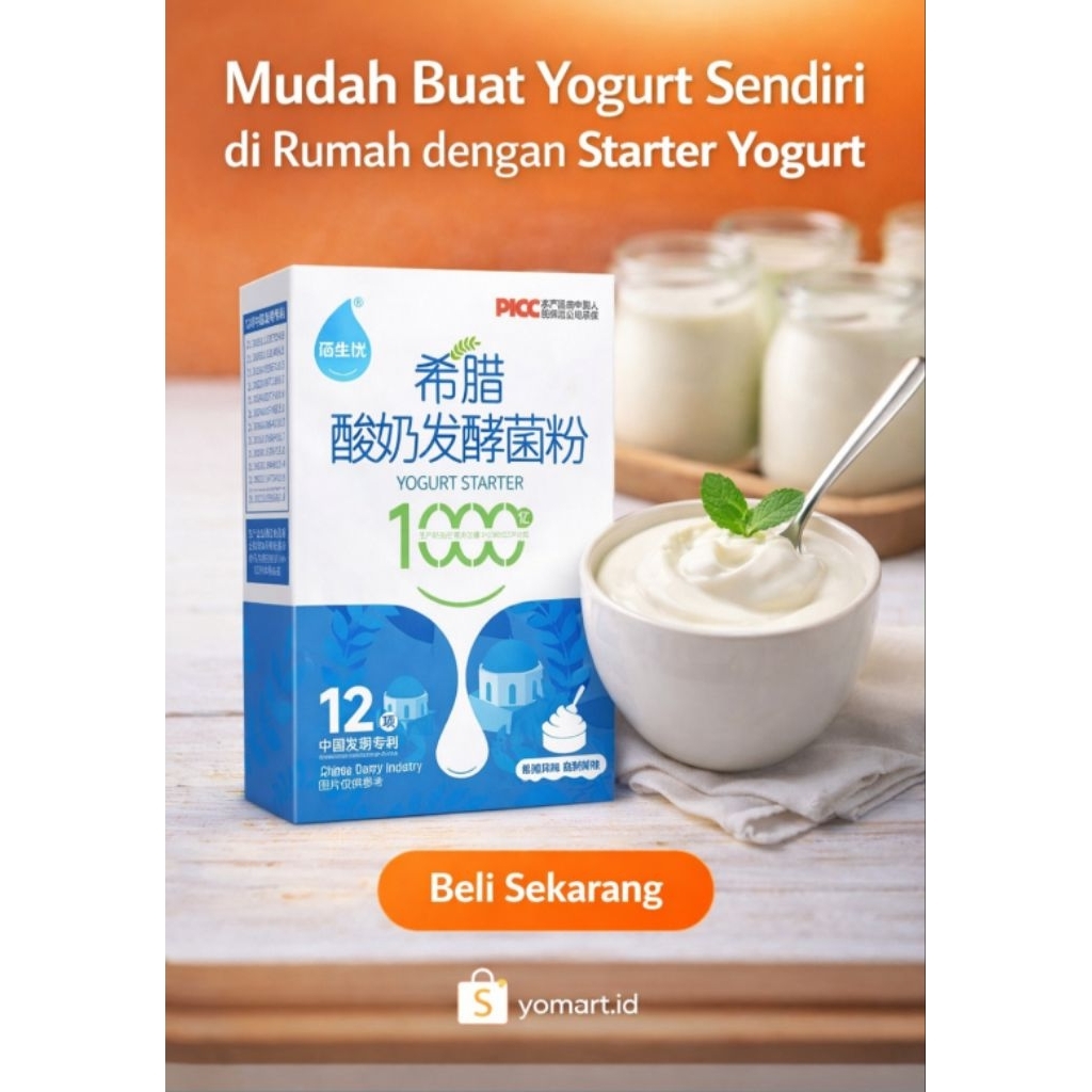 Starter yogurt /bibit yogurt/ bubuk yogurt -  harga per sachet 1gr