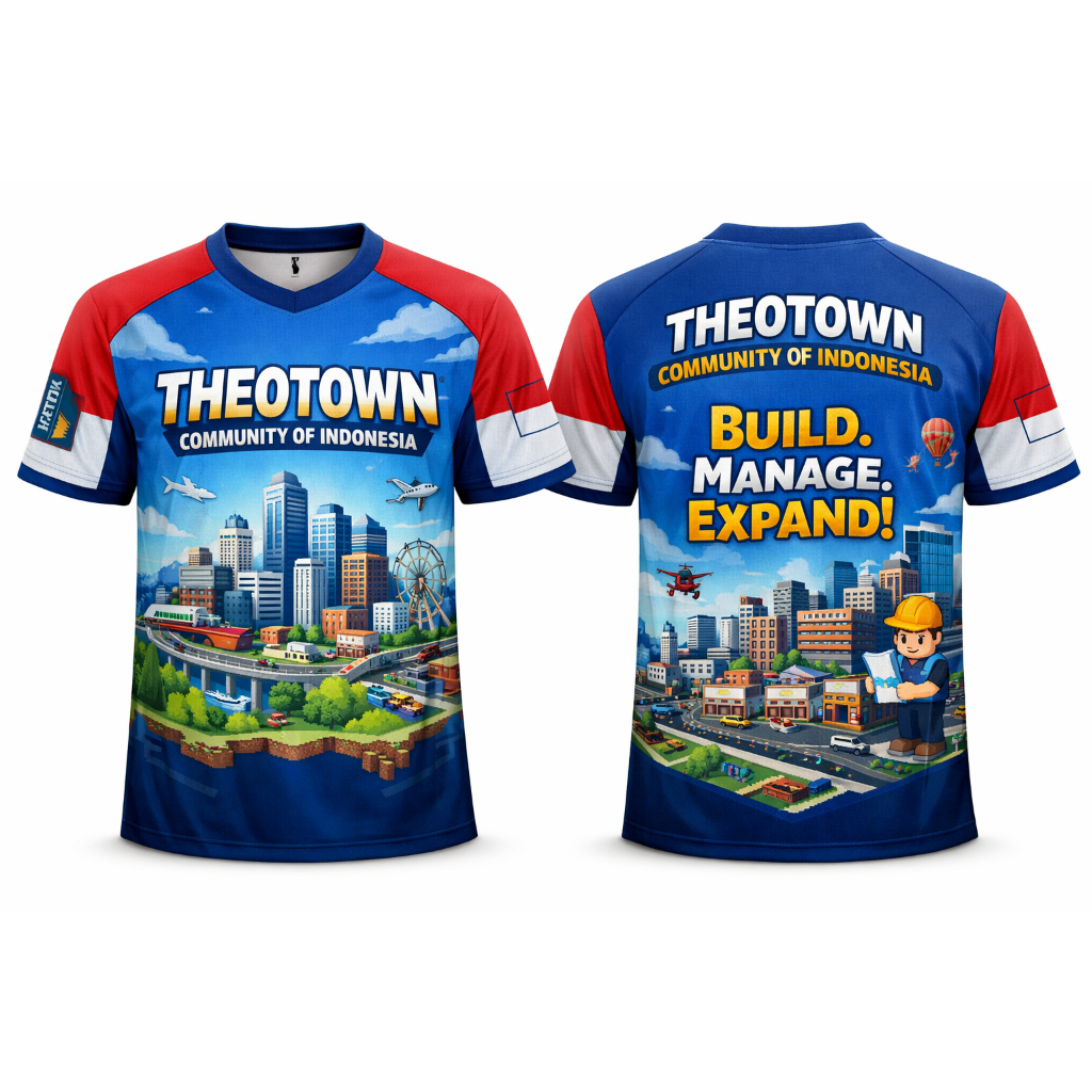 Desain Kaos Jersey Theotown Format Vector Dengan Desain Elegan