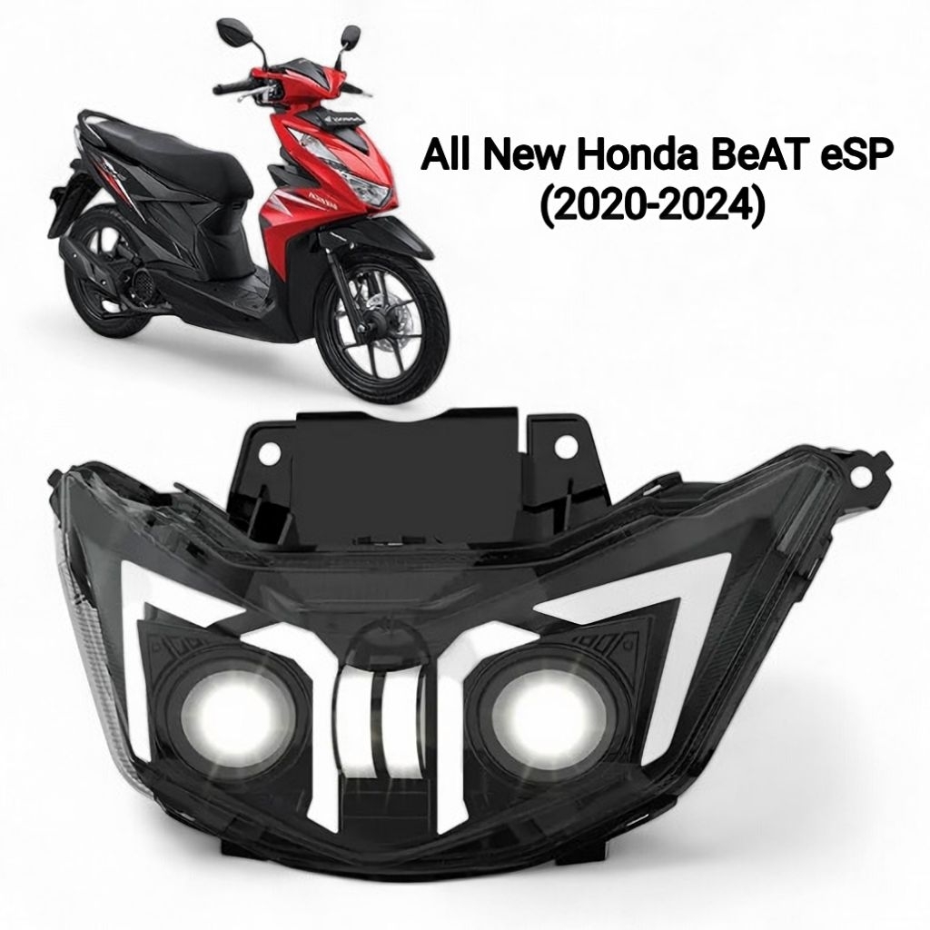 Lampu Depan LED Honda Beat 2020 T-5667 untuk  All New Beat 2020-2024 Motor Headlamp ABS Chip LED Ber
