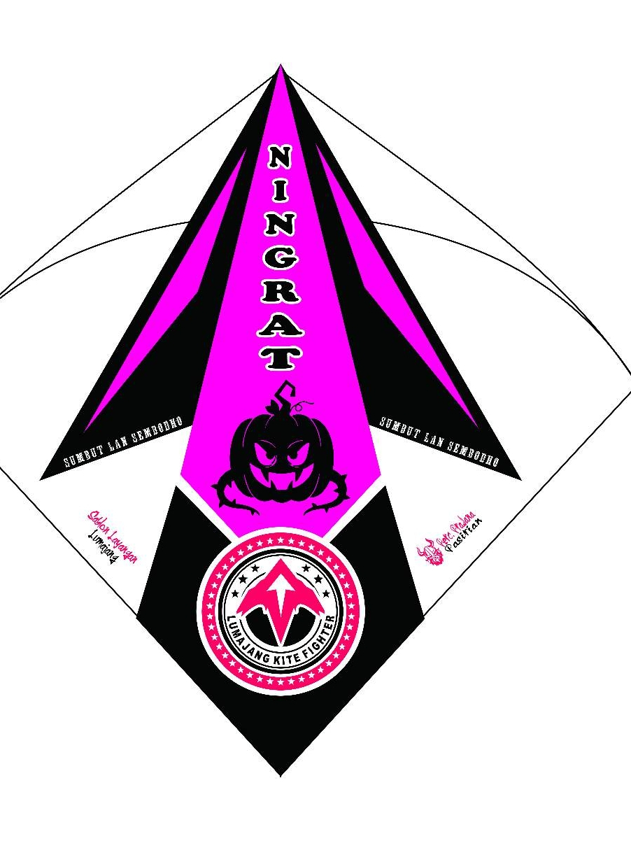 Kertas Layangan Sablon 2 warna motif 1, Kertas saja bukan layang-layang jadi