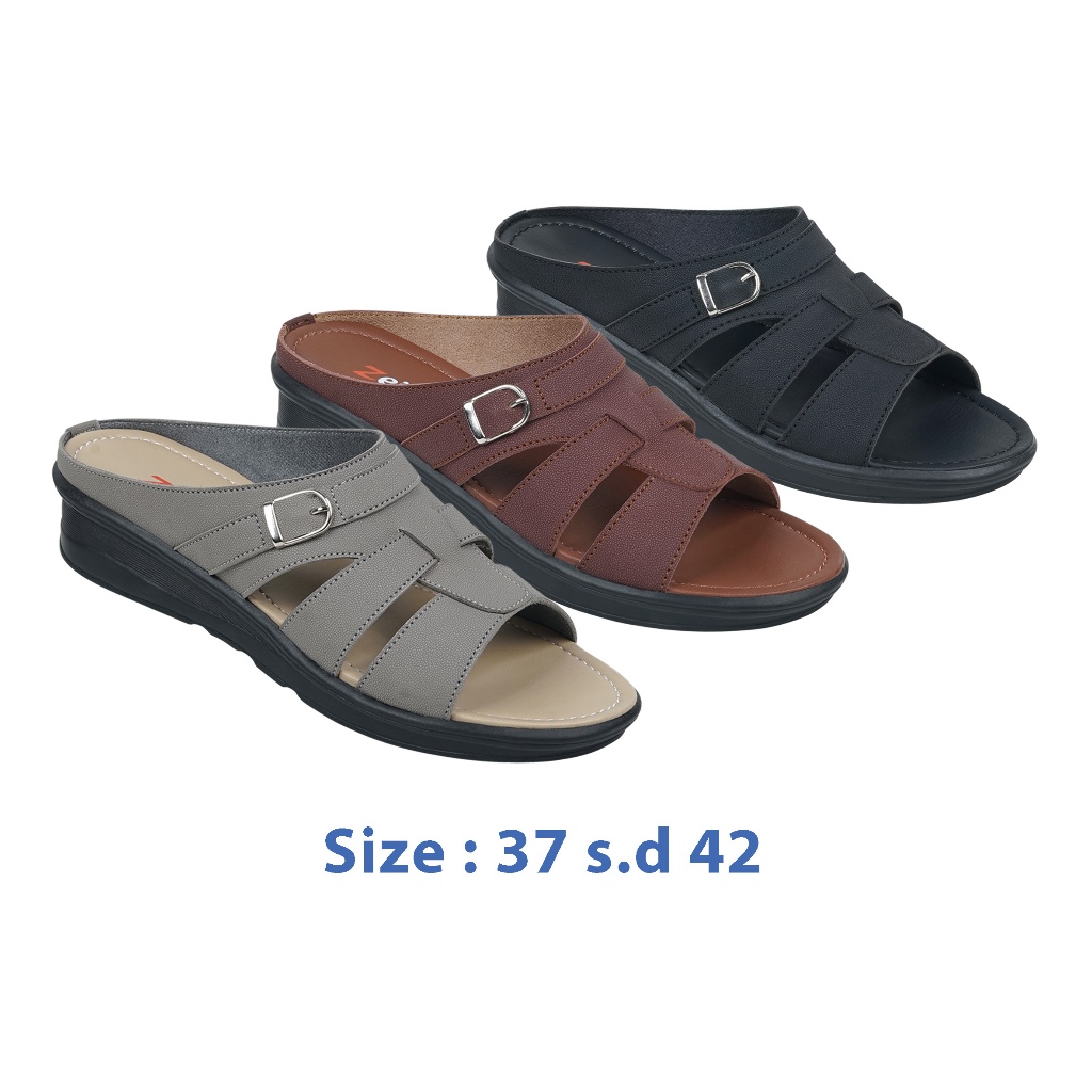 Zeintin - Sepatu Sendal Wanita Kulit Sintetis Fashion Wanita Sandal Wedges Wanita RD
