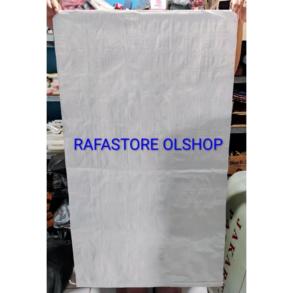 KARUNG PLASTIK PUTIH POLOS BARU 60X100 UKURAN 50KG