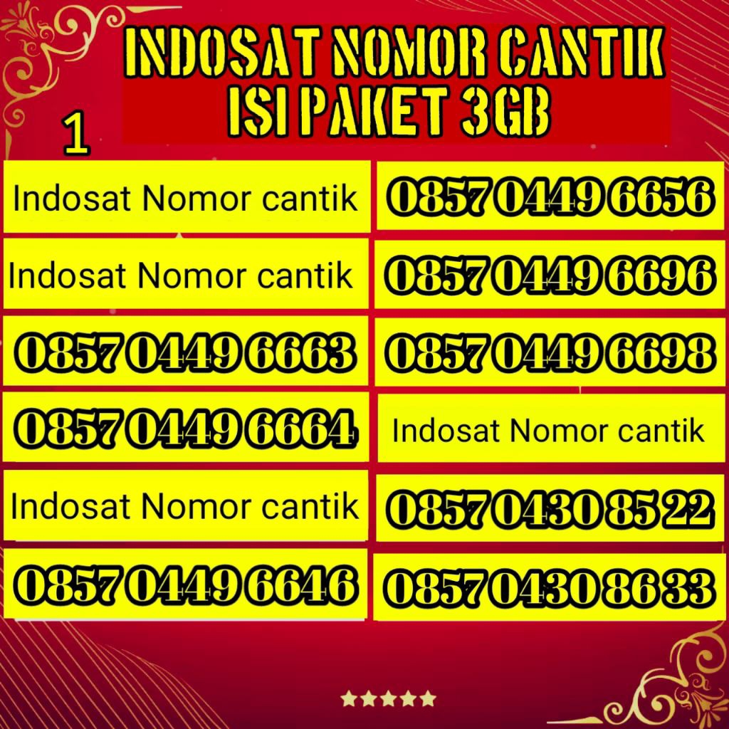 promo perdana Indosat IM3 Nomor cantik isi paket 3gb