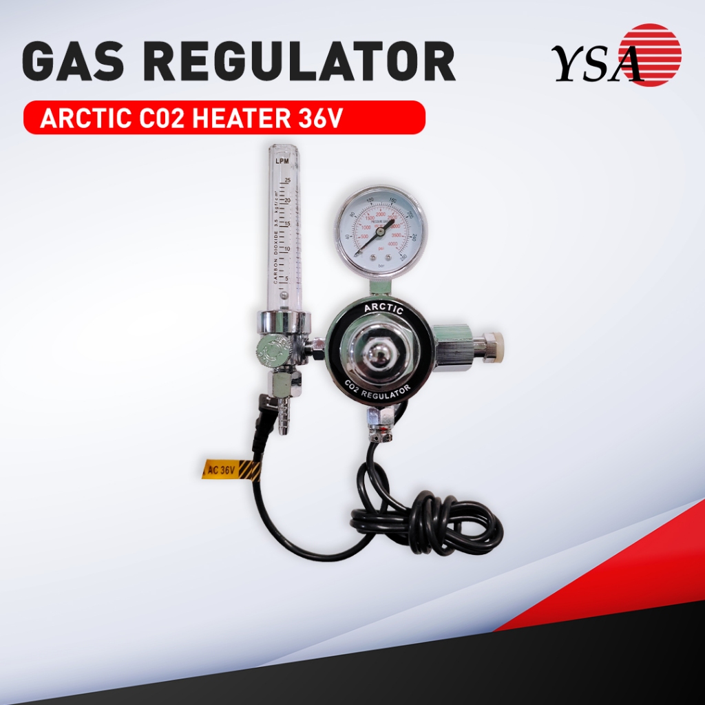 REGULATOR ARCTIC CO2 HEATER 36V REGULATOR GAS TABUNG LAS OXYGEN GMAW