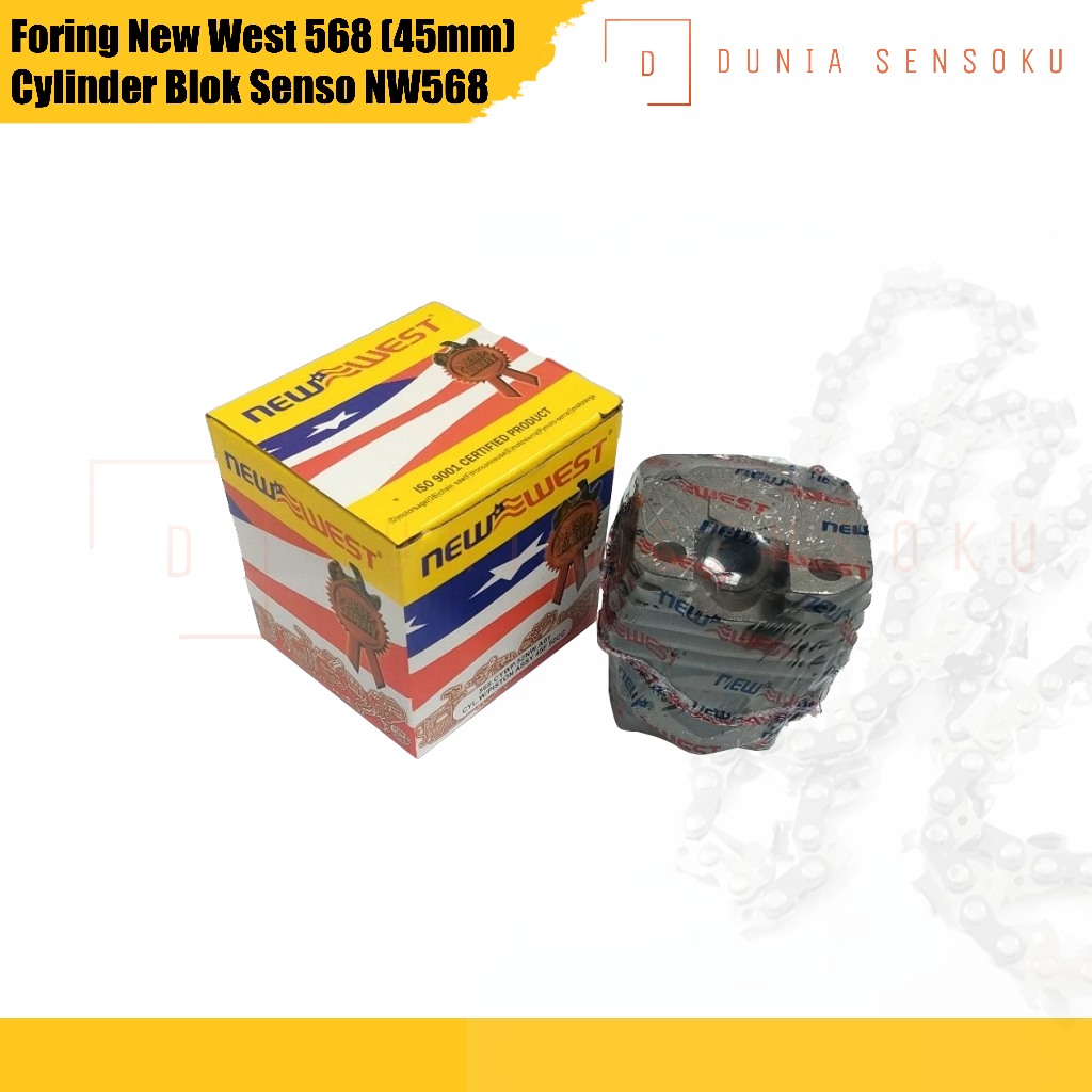 Foring New West 568 (45mm) Cylinder Blok Senso NW568 New West Chainsaw