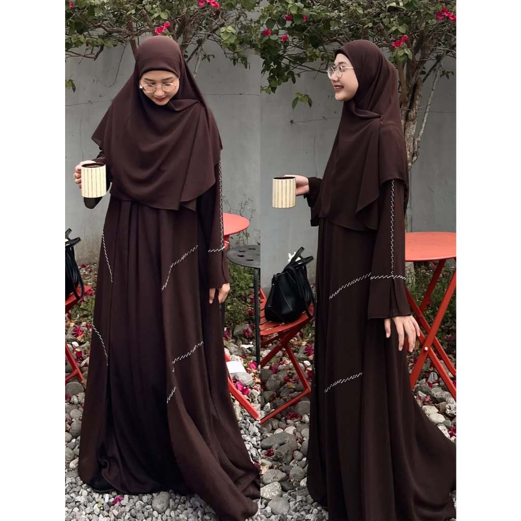 NINE OUTFIT // Medina Abaya Lebaran Simple 2026 Matt Sabrina Anti UV // Gamis Kajian Jumbo M L XL XX