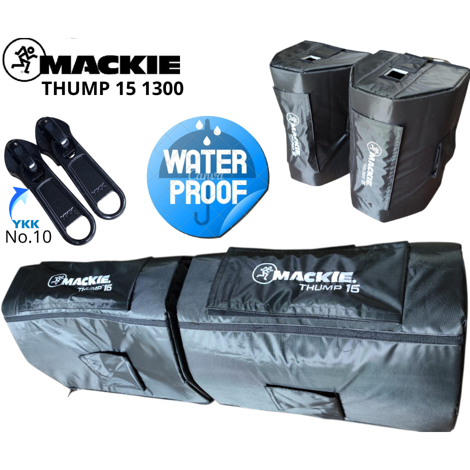 Softcase Speaker Mackie Thump 15 1300w Bahan Anti Air Busa Tebal Satu Pasang Dua Unit.