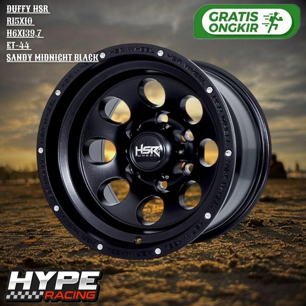 Velg offroad ring 15 R15 hardtop everest phanter lebar 10 pcd 6x139,7 hsr duffy terbaru