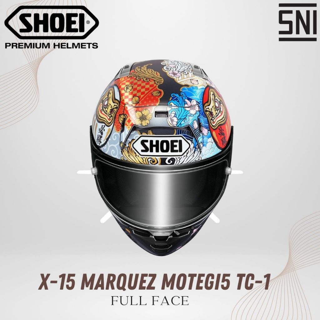 Helm Full Face SHOEI X-15 Marquez Motegi5 TC-1 Original SNI