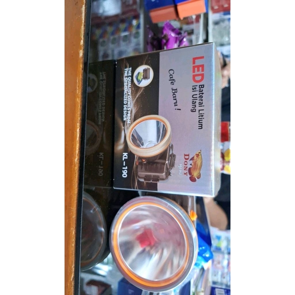 DONY KL-190 CAFE BARU 15 WATT ORIGINAL / SENTER KEPALA DONY KL 190 CAFE BARU / HEADLAMP RECHARGEABLE